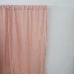 Semi Sheer Pink Linen Curtain Panel, Gauze Window Curtains, Drapes, Long Curtain, Boho Romantic Panels - thumbnail 3