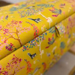 Medium Ottoman in Sherwood Mustard - thumbnail 4