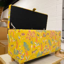 Medium Ottoman in Sherwood Mustard - thumbnail 3