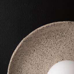 Handcrafted Ceramic Wall Sconce Beige Rustic Bedside Lamp - thumbnail 3