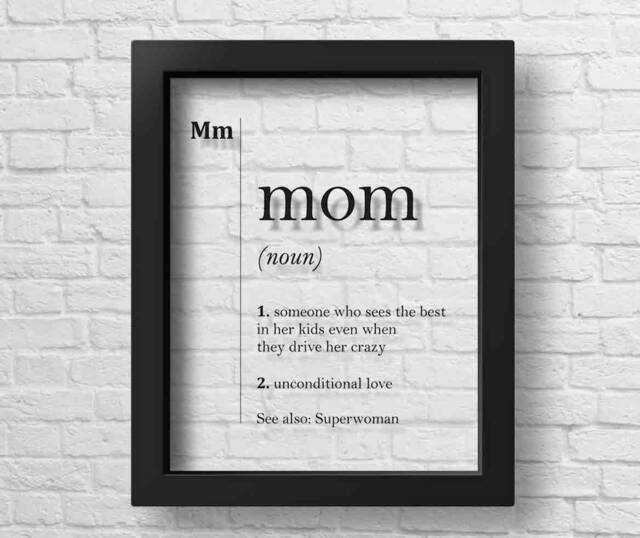 Transparent Mom Definition Print Mother Gift Mothers Day Gifts Parents Family Poster Home Wall Art Kitchen Decor Minimalist Typography - image 1