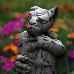 Concrete Gargoyle Statue Stone Monster Sculpture Cement Guardian Figurine Gargoyle Lover Gift Handmade Art Garden & Home Decor - thumbnail 3