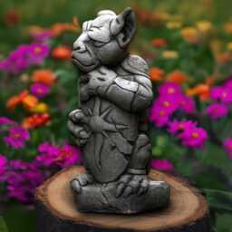 Concrete Gargoyle Statue Stone Monster Sculpture Cement Guardian Figurine Gargoyle Lover Gift Handmade Art Garden & Home Decor - thumbnail 2