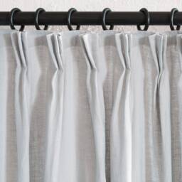 Linen Curtains Pinch Pleat, Privacy Curtains, Blackout Drapes, Dove Grey Curtain Panels, Handmade Window Coverings - thumbnail 3