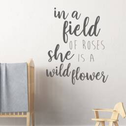Wildflower Quote Wall Decal Girls Nursery Decor - thumbnail 2