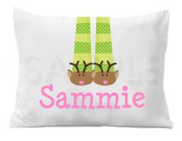 Reindeer Holiday Personalized Pillow Case