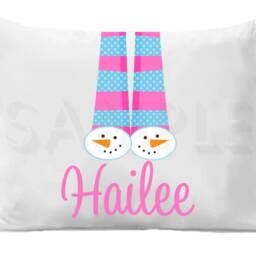 Reindeer Holiday Personalized Pillow Case - thumbnail 4