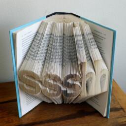 Folded Book Art - Unique Gift For Lover Home Decor Sculpture Library Best Selling Your Choice Of Words - thumbnail 3