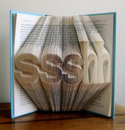 Folded Book Art - Unique Gift For Lover Home Decor Sculpture Library Best Selling Your Choice Of Words - thumbnail 1