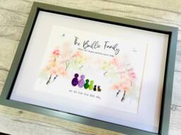 Pebble Family Portrait Personalized Framed Wall Art