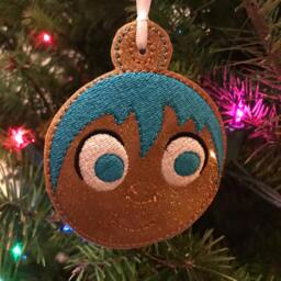 Ready To Ship Happiness Embroidered Christmas Ornament Or Bag Tag - thumbnail 2