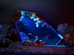 Octopus & Diver Night Light, Resin Lamp, Ocean Diorama Epoxy Art, Under The Sea Home Decor, Handmade Gift - thumbnail 1