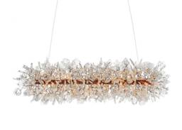Large Unique Ceiling Chandelier With Transparent Flowers & Leaves - thumbnail 1