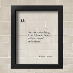 Transparent Winston Churchill Quote Motivational Wall Art Print Inspiring Quotes Poster - thumbnail 2