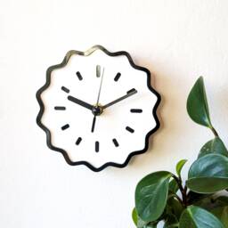 Mini Fluted Geometric Acrylic Wall Clock - thumbnail 1