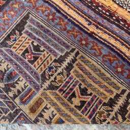 3x6 Antique Baluchi Wool Rug - Authentic Afghan Hand-Knotted Carpet Naturally Dyed Oriental For Living Room Or Office Boho Gift - thumbnail 4