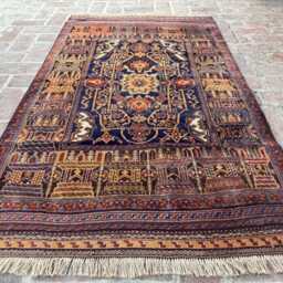 3x6 Antique Baluchi Wool Rug - Authentic Afghan Hand-Knotted Carpet Naturally Dyed Oriental For Living Room Or Office Boho Gift - thumbnail 2