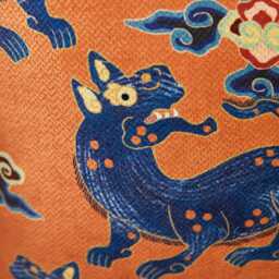 Handmade Kylin Pillow Cover, Oriental Mythical Animal, Housewarming Gift - thumbnail 3