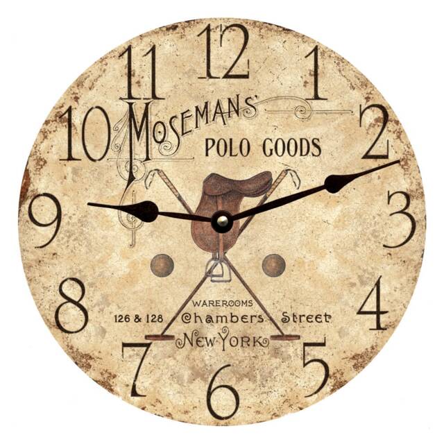 Equestrian Clock - Moseman's Polo Goods New York Saddle Clock - image 1