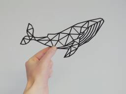 Geometric Whale - Wall Art Hanging Decoration Home Decor Black Printinghive - thumbnail 1