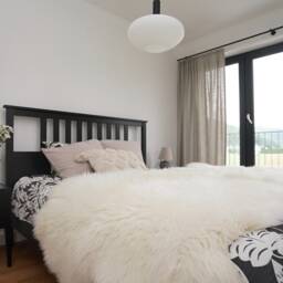 Giant Creamy White Sheepskin Rug Genuine Leather Throw - 79x44 - thumbnail 2