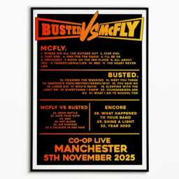 Busted Vs Mcfly 5Th November Manchester Co-Op Live Setlist Print - A5 A4 A3 - thumbnail 3