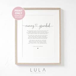 Personalised Nanny & Grandad Poem A4 Print, Nanny Gift, Grandparent Poem, Gift For Grandparents, Christmas - thumbnail 3