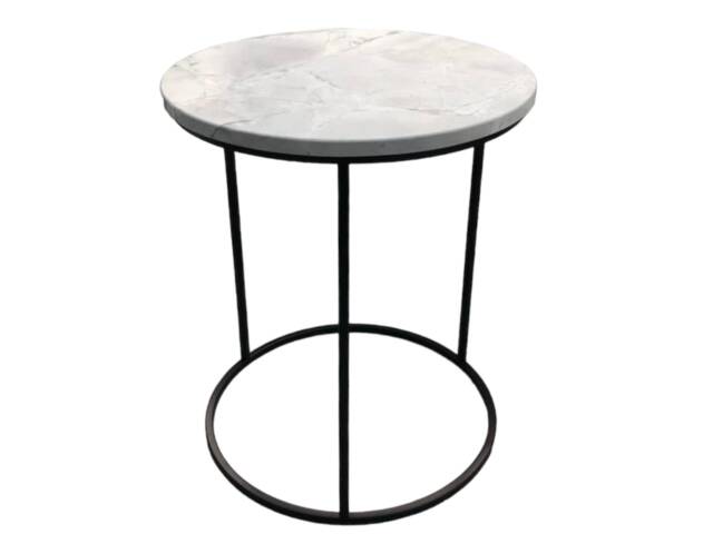Round Marble Side End Table - image 1