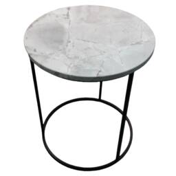 Round Marble Side End Table - thumbnail 2