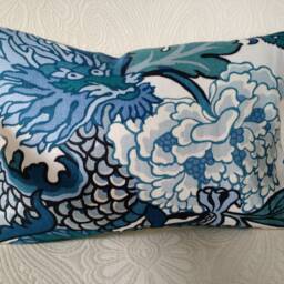 Chiang Mai Dragon Outdoor Schumacher China Blue Indoor/Outdoor Pillow Cover - thumbnail 3
