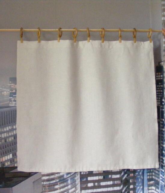 Ivory Linen Cafe Curtain Or Valance Softened Panel - image 1