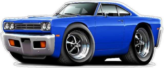 1969 Roadrunner Vinyl Decal Retro Classic Car Wall Art - image 1