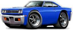 1969 Roadrunner Vinyl Decal Retro Classic Car Wall Art - thumbnail 1