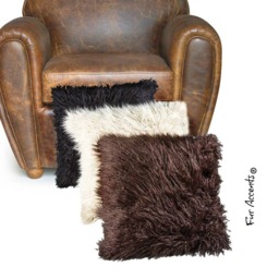 Plush Faux Fur Pillow Cover - Shaggy Sheepskin Throw