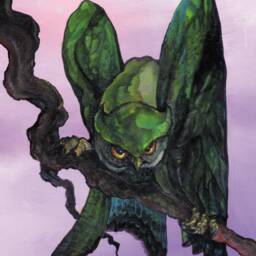 Green Leaf Darwin Owl - Limited Edition Print - thumbnail 2