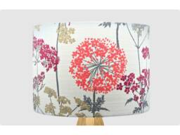 Modern Red Gold Hedgerow Lampshade Table Floor Lamp/Ceiling Pendant Small Medium Large 20cm 25cm 30cm 35cm 40cm UK Fabric Drum Light Shade