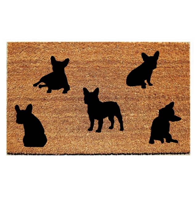 Custom Doormat - Frenchie Silhouettes - image 1