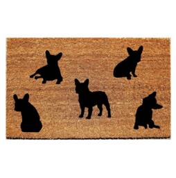 Custom Doormat - Frenchie Silhouettes - thumbnail 1