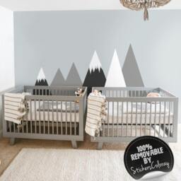 Mountains Wall Decal, Removable, Self Adhesive Decor For Kids Room, Nursery, Repositionable, Peel & Stick, Wall Sticker #45 - thumbnail 2