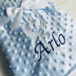 Personalised Embroidered Elephant Baby Gift Set, Blanket & Comforter, Safari Theme, Neutral Newborn Present, Boy, Girl, Keepsake - thumbnail 3
