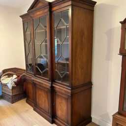 Bevan Funnell Georgian Display Cabinet Bookcase Glass Shelves - thumbnail 2