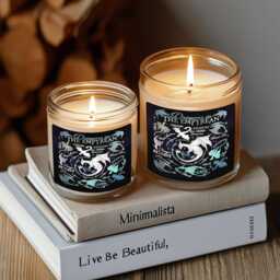 Empyrean Candle, Tairn & Andarna, The Gifts, Basgiath War College Candle, Fourth Wing Candle, Fantasy Book Fantasy Dragon Gift - thumbnail 3