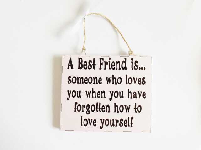 Friends Thoughtful Quote Plaque Friendship Sentiment Phrase Sign Thank You Special Meaningful Friend Gift - image 1