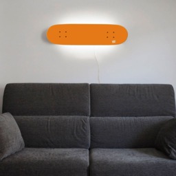 Skateboard Lamp, Orange - thumbnail 2