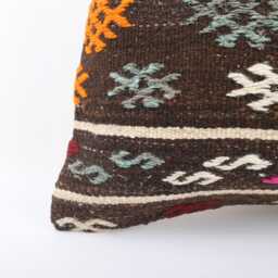 Handmade Kilim Pillow Cover 16x24 Turkish Wool Cushion - thumbnail 2