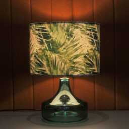 Tropical Leaves Lamp Shade 25cm 30cm 35cm 40cm 45cm Botanical Green Sage Exotic Palms Drum Lampshade Abstract Palm Table Ceiling Pendant - thumbnail 2