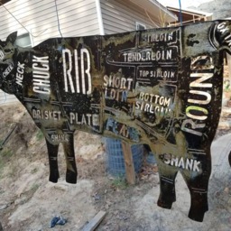 Bbq Meat Cow With Parts Labeled - thumbnail 2