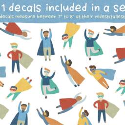 Superhero Wall Decals - Removable, Reusable Stickers Boys Bedroom Decor, Art - thumbnail 2