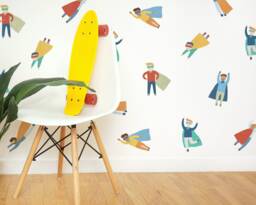 Superhero Wall Decals - Removable, Reusable Stickers Boys Bedroom Decor, Art - thumbnail 1