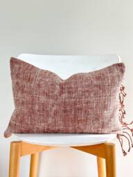 Brown Tribal Hemp Hand Woven Natural Dye Color Pillow Cover - thumbnail 1
